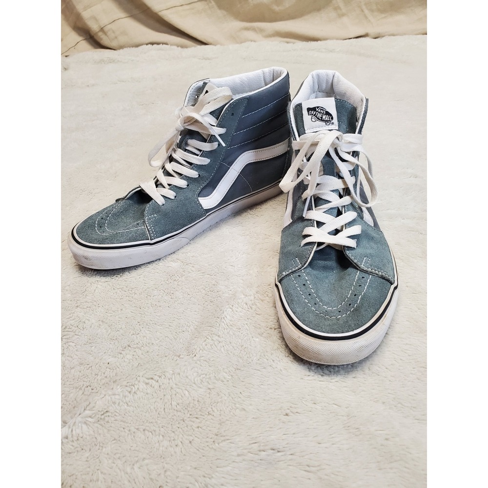 Vans Sk8 Gray White High Rise Sneakers Shoes Men 11 Unisex Casual Classic Preppy